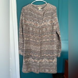 Lucky Brand Textured Knit Sweater - Gray and Brown